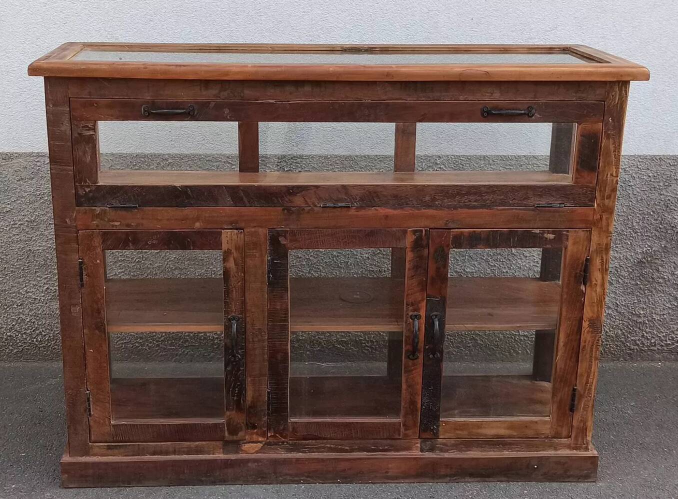 Antique wooden jeweller's display case
