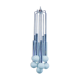 Suspension vintage with 9 bulbs in frosted glass 1960