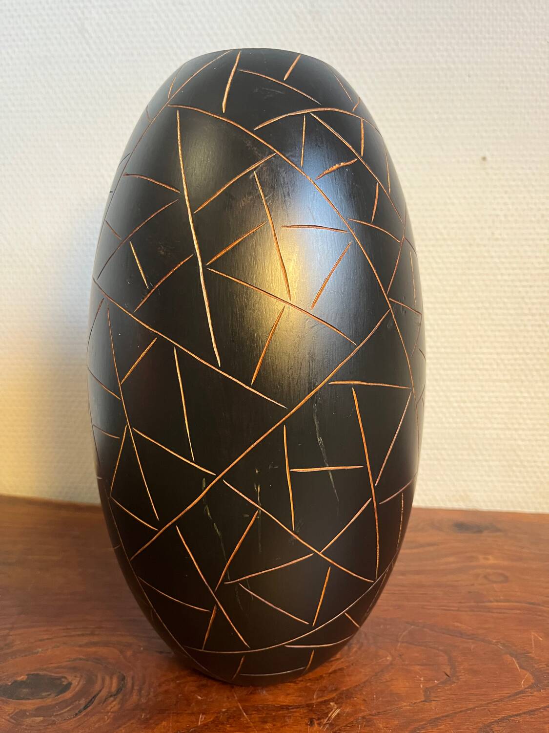 Exotic wood vase