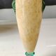 Amphora vase, speckled yellow. Murano style. Blown glass. Height 28 cm