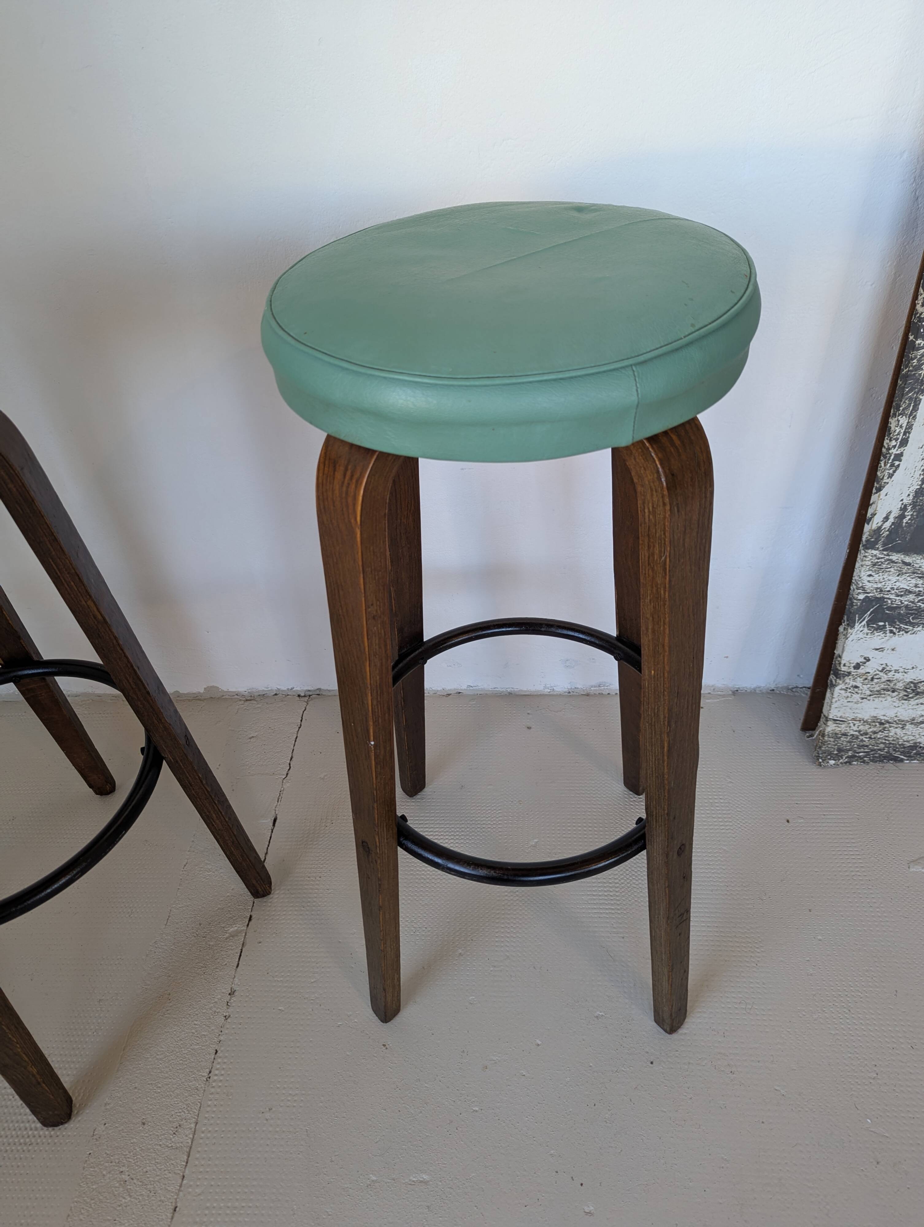 Pair of bar stools, 1950s