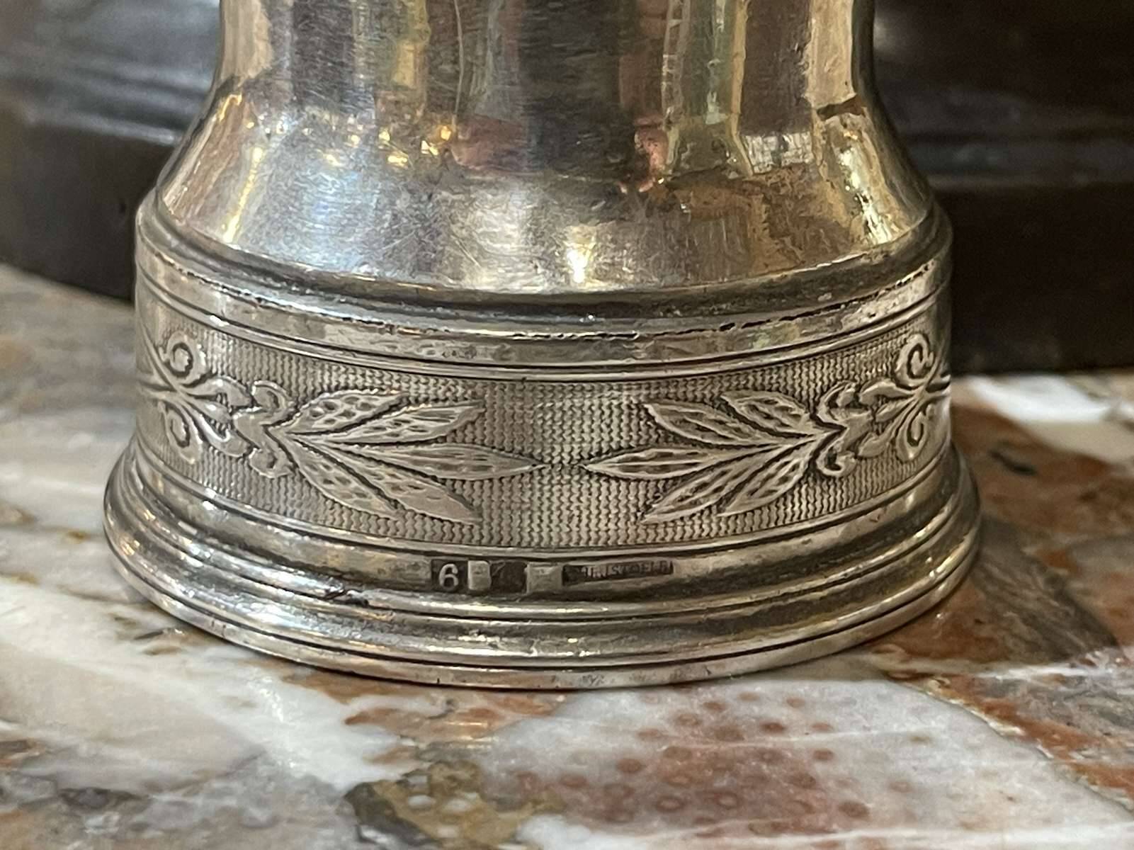 Silver-plated metal pepper mill by Christofle - early 20th century
