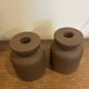 vintage brutalist candlestick holders