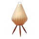 1950s tablelamp in cherrywood and cocoon shape