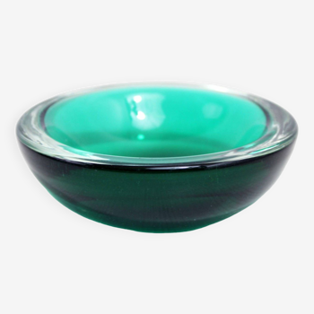 Green Murano glass ashtray