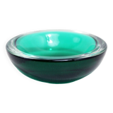 Green Murano glass ashtray