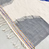Kilim berber Moroccan ecru with colorful patterns 330x220cm