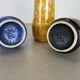 Set of Three Pottery Fat Lava "Supercolor" Vases Made by Scheurich Germany 1970s