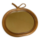 Miroir pomme vintage en bambou