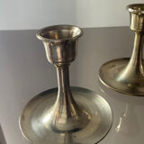 Pair of vintage brass candle holders