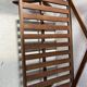 Solid oak terrace bench from the 70s