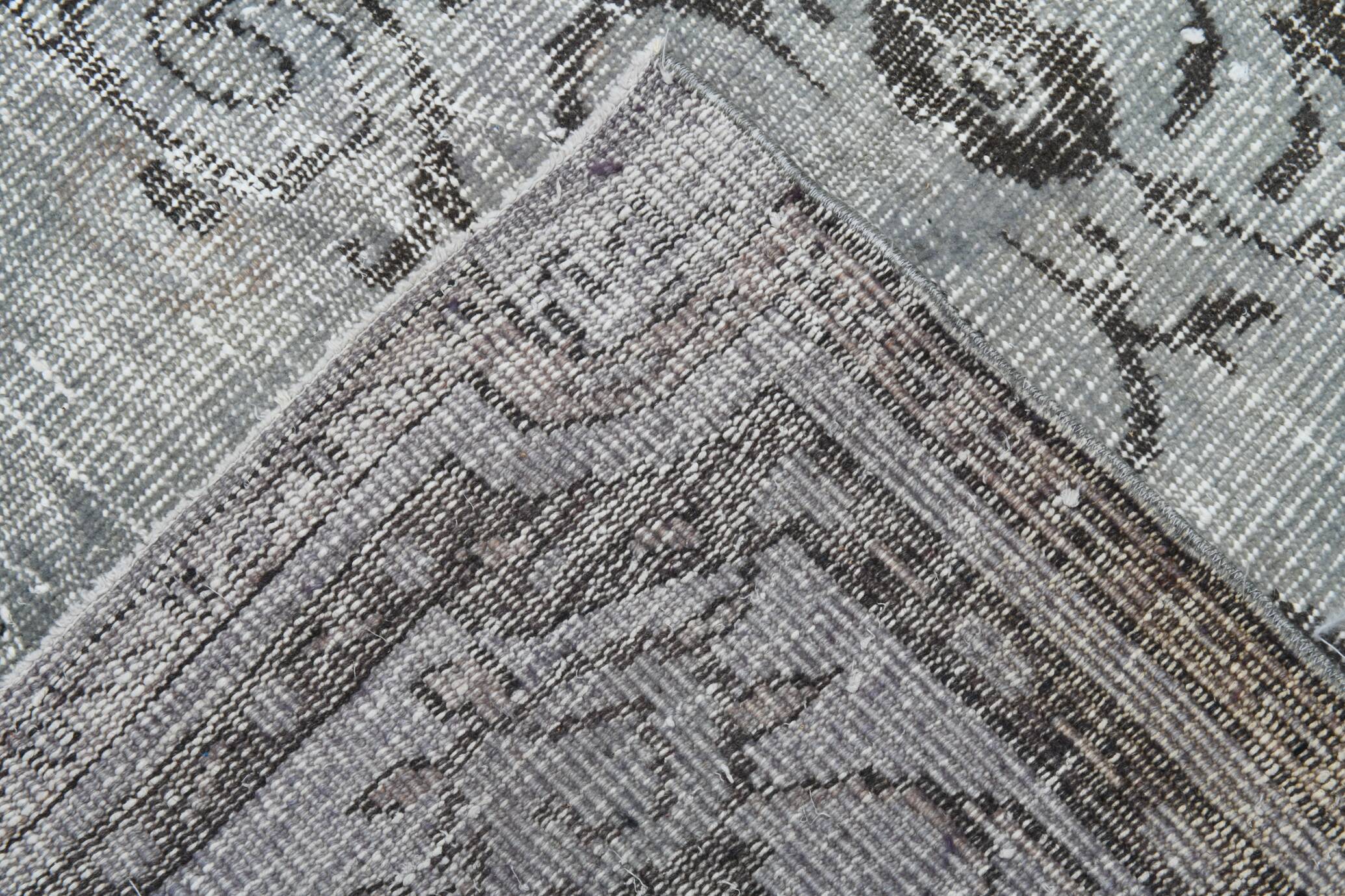 5x9 Vintage Soft Pastel Gray Oriental Pattern Turkish Rug, 160x271Cm