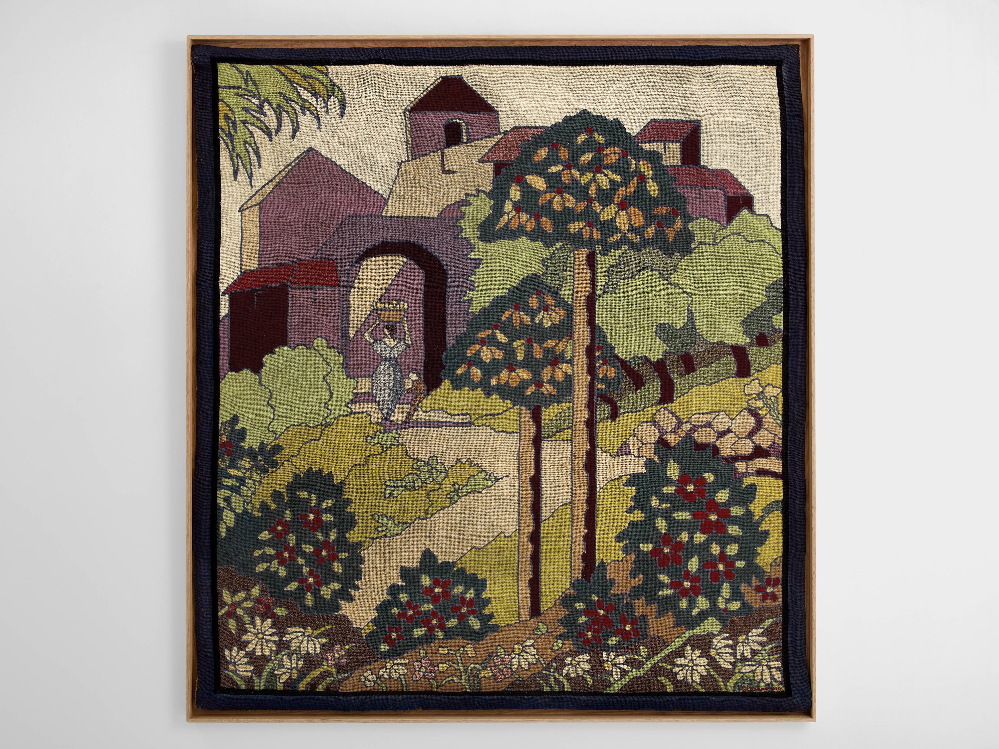 Gabriel Laneyrie tapestry panel in petit point 1934