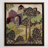 Gabriel Laneyrie tapisserie panneau au petit point 1934