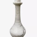 White and gray marble lamp base