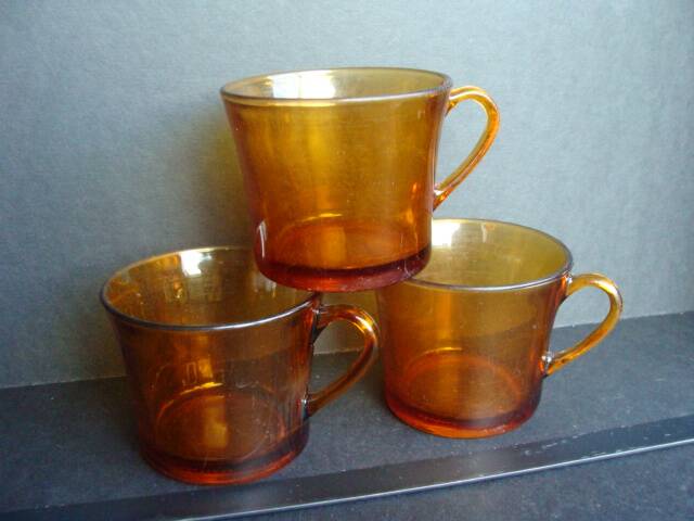 Lot De 8 Tasses Duralex Vintage Années 70 - Multicolores (vert, Marron, Bleu) - 120 Ml