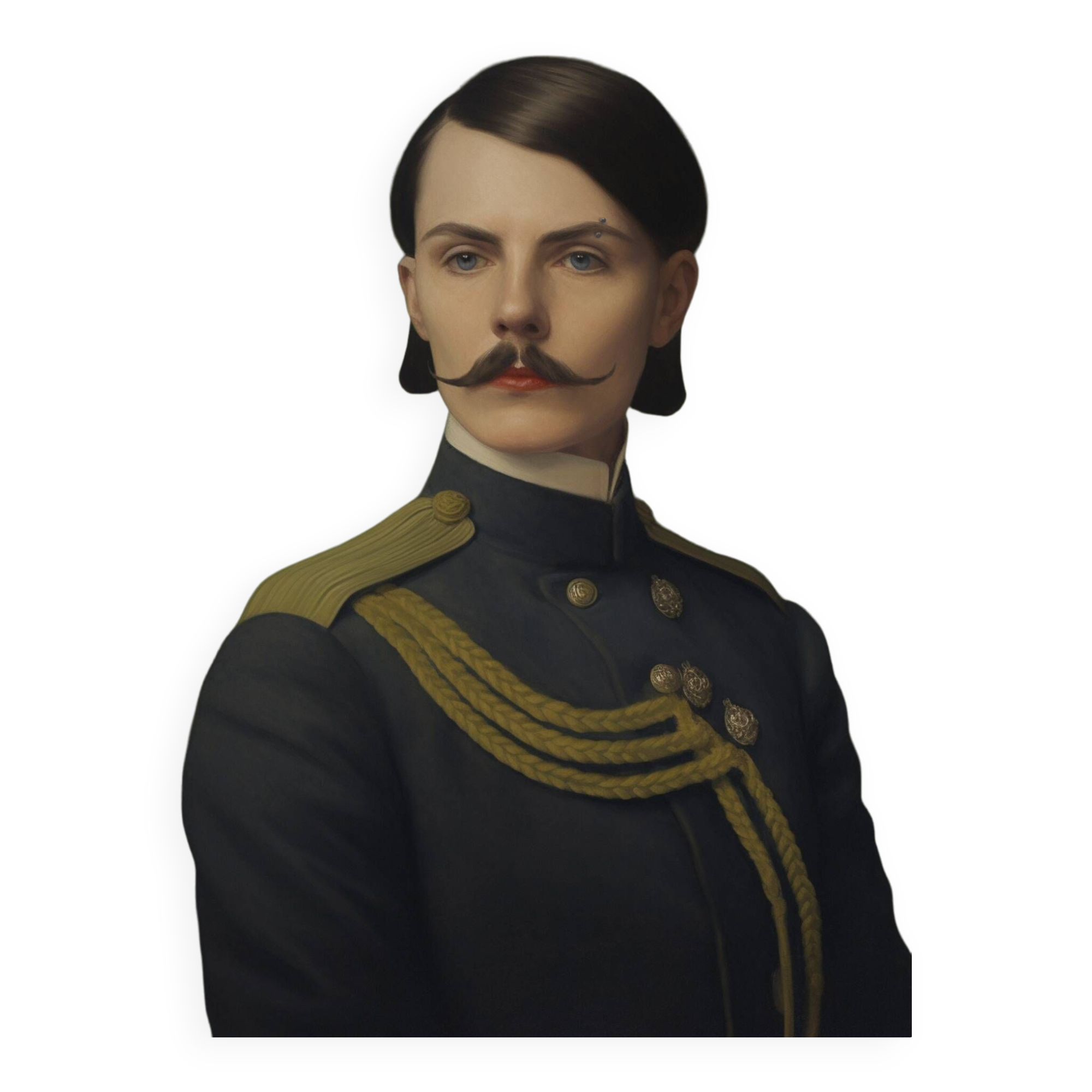 Portrait ancien - série “Les moustachu-e-s”