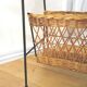 Wicker and wrought iron vintage magazine table 50s