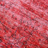 Distressed red carpet 241x165cm