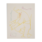 Jean Cocteau : Lettre de Barcelone, lithographie originale signée