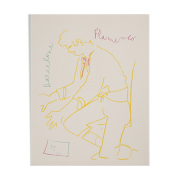 Jean Cocteau: Letter from Barcelona, original signed lithograph