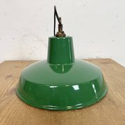 Industrial Green Enamel Factory Pendant Lamp , 1960s