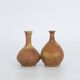 Small modern mid-century Scandinavian collection vase in brown stoneware by Gunnar Borg.