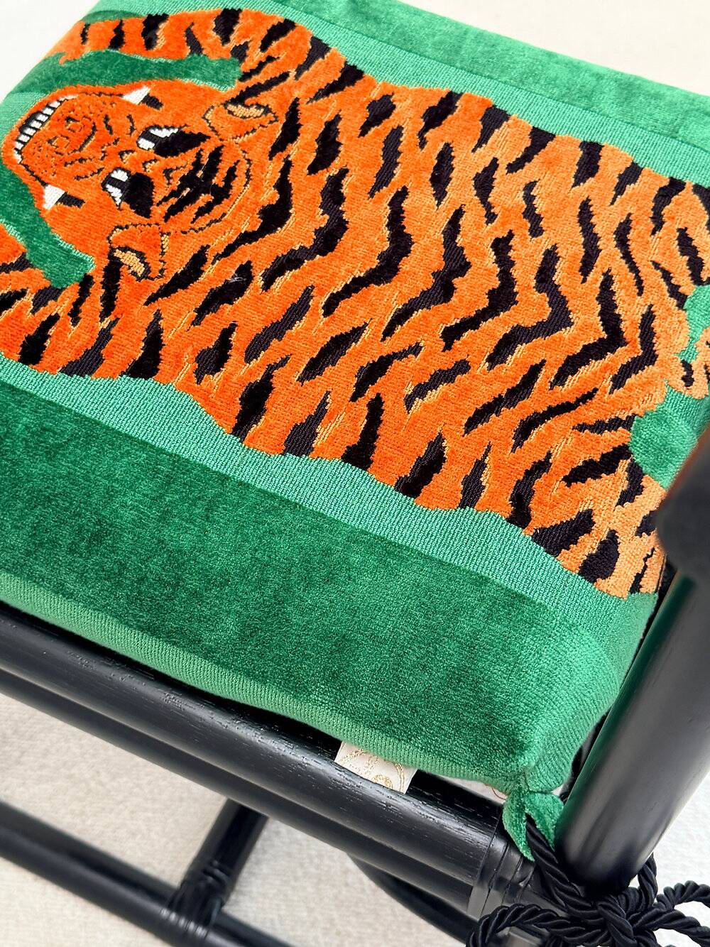 Gasparucci Italo office set / Jokhang Tiger velvet, designed by J. Hartig, Schumacher