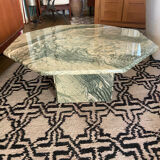 Octagonal marble coffee table