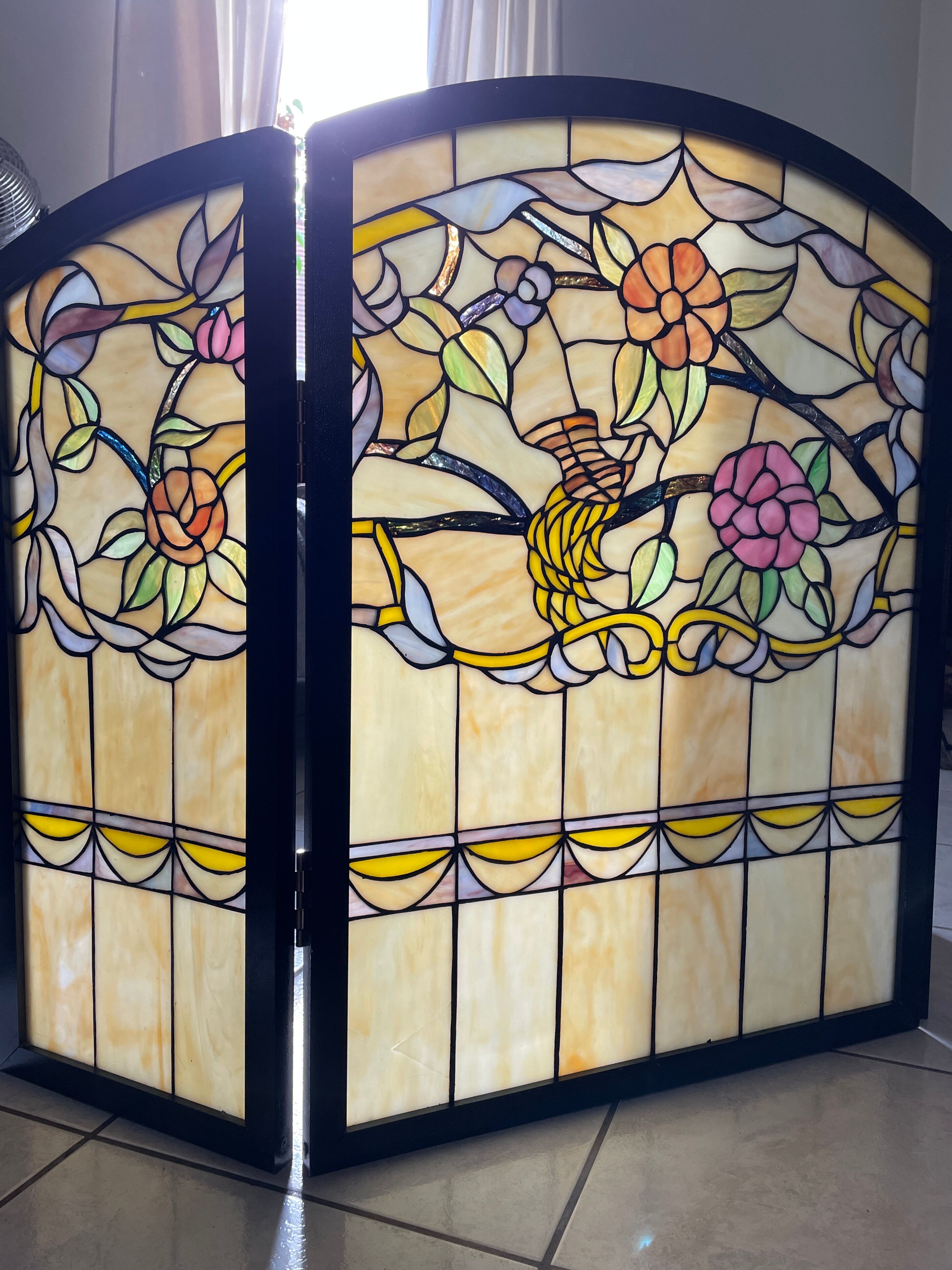 Tiffany-style stained glass firewall