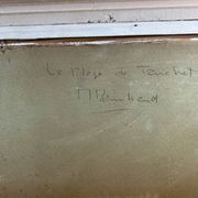 oil on cardboard panel, Beach of La Tranche sur Mer (M. Rimbaud?)