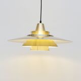 Vintage Danish Superlight lamp in brass, 1970's