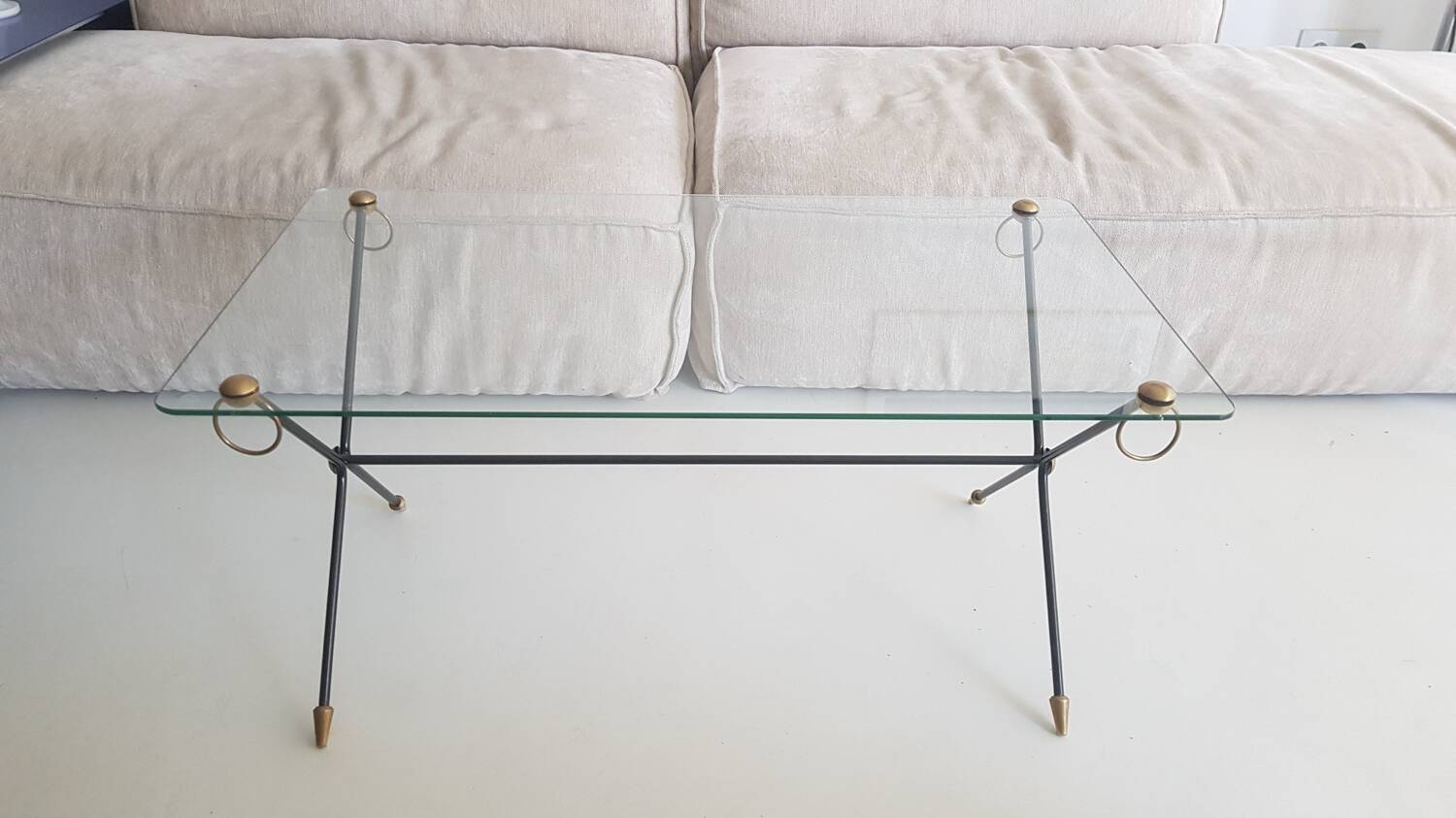 Coffee table by Jacques Adnet model X 1950