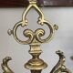 Pair of twisted brass column candle holders