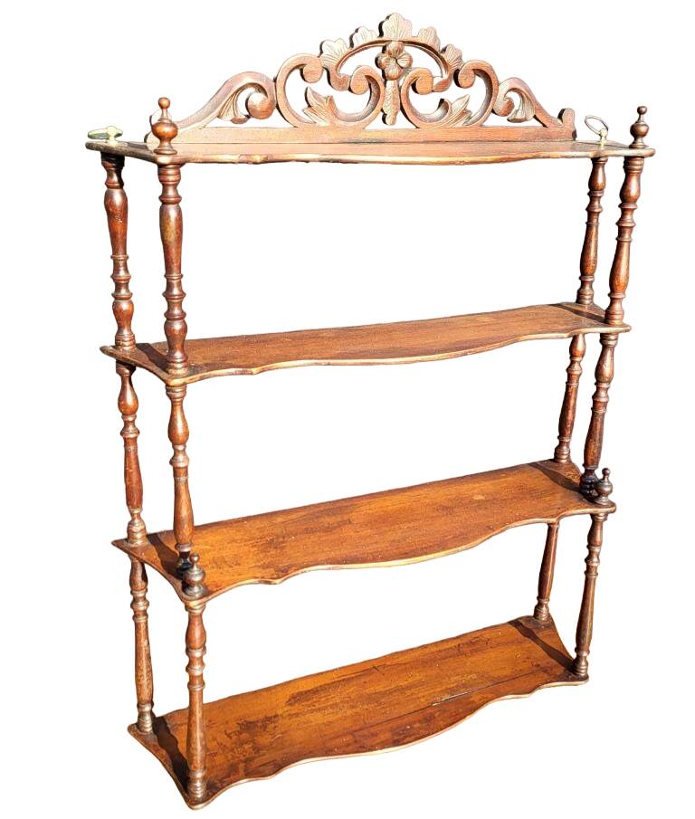 19th century molded mahogany wall shelf Louis-Philippe