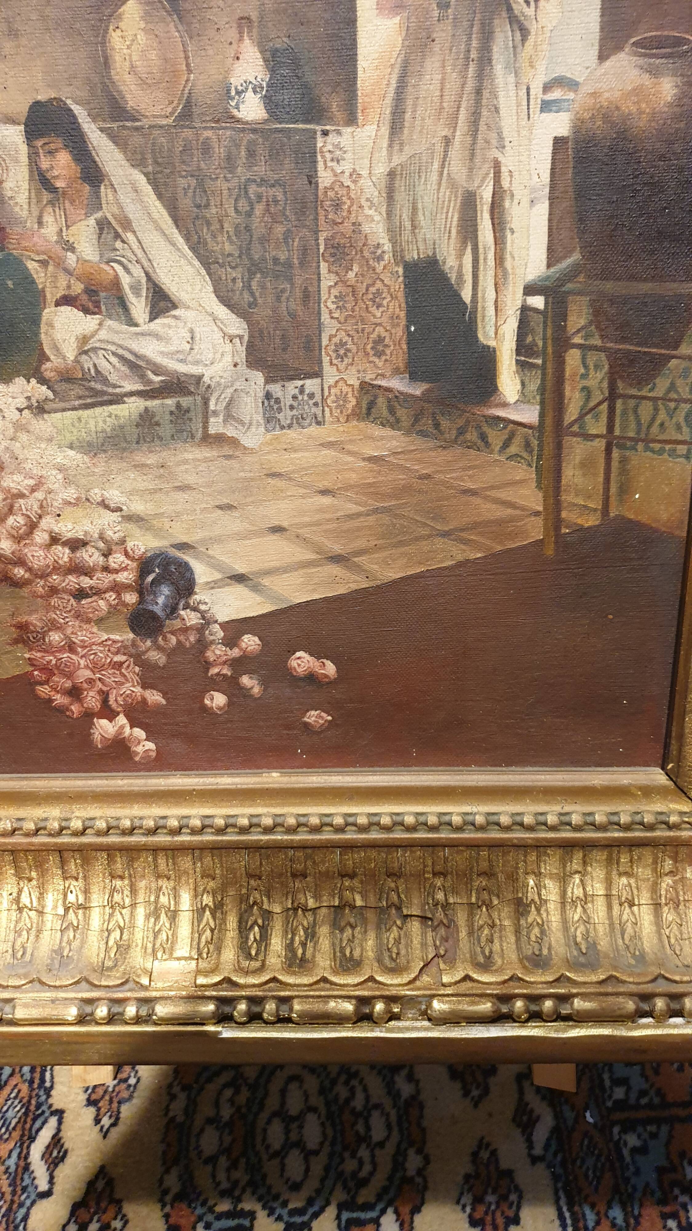 Painting on oriental canvas