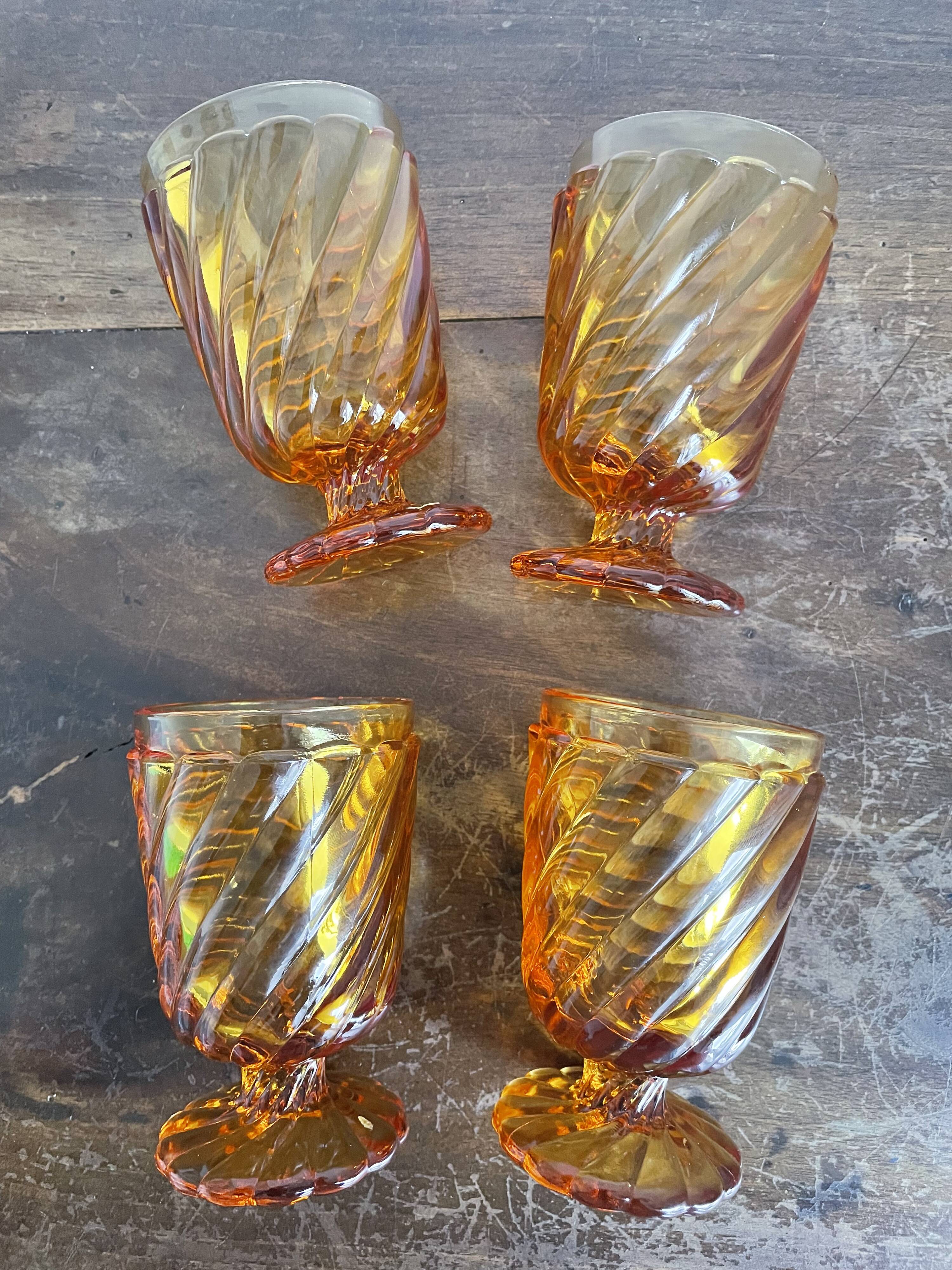 Baccarat amber glasses