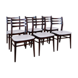 6 Scandinavian chairs skaï white