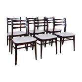 6 Scandinavian chairs skaï white