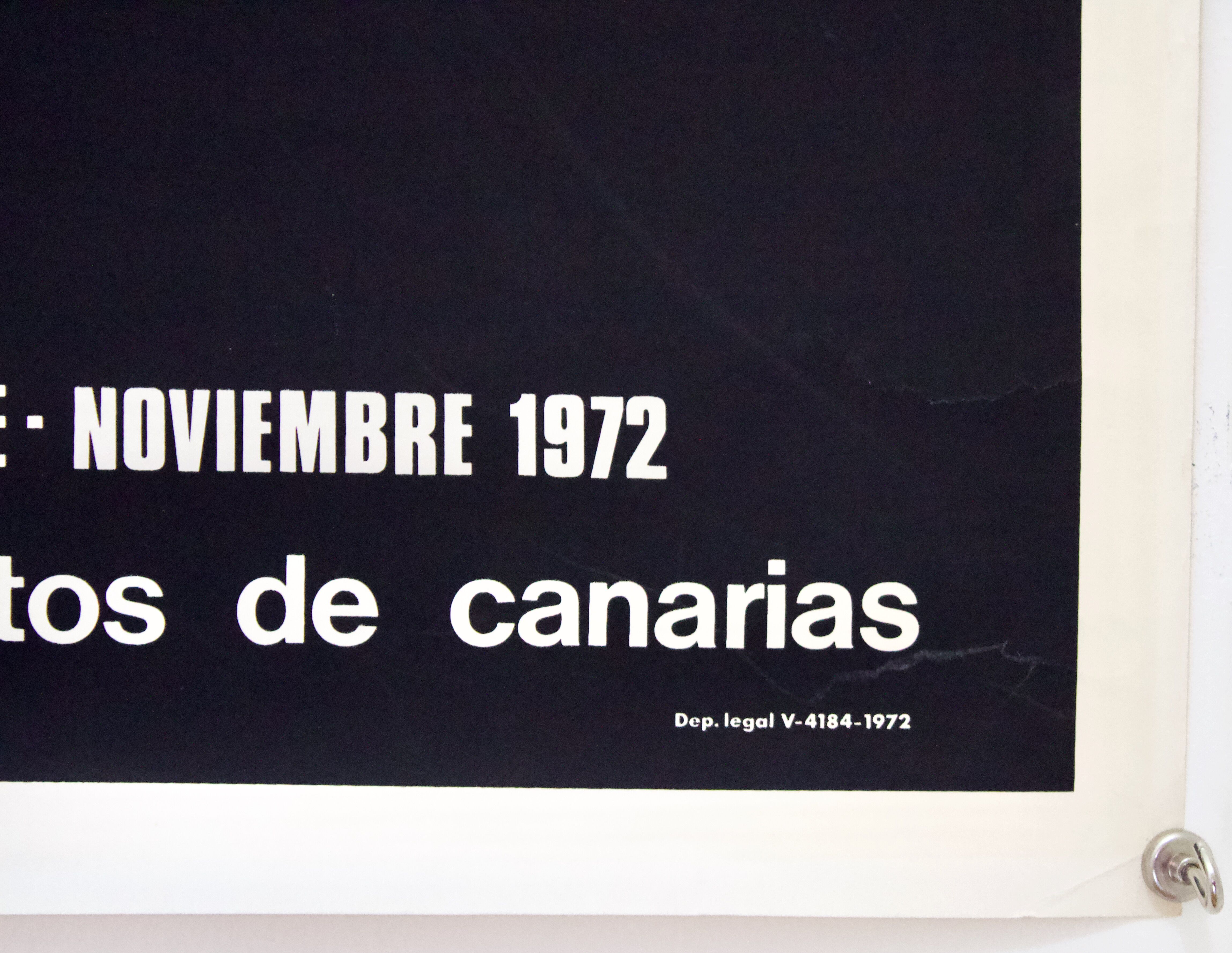 Poster of the Exhibition of Multiple and Contemporary Graphic Arts of Santa-Cruz de Tenerife in 1972