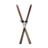 Pair of vintage wooden skis