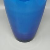 1960s luxury handcrafted blue vase in Murano glass by Ca Dei Vetrai. Made in Italy