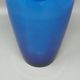 1960s luxury handcrafted blue vase in Murano glass by Ca Dei Vetrai. Made in Italy