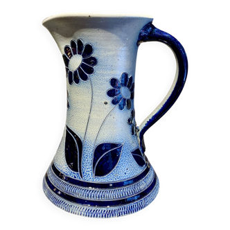 Vintage stoneware pitcher signed La Roche