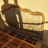 Louis xv basket bed with gilding and box spring