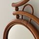 Rare wall mirror bicycle made of bamboo and rattan from the 1960s.