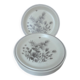 Set of 6 flat english plates