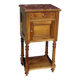 Antique nightstand in walnut and marble, Louis XVI