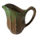 Handcrafted green and brown glazed ceramic pitcher, 1960s-70s