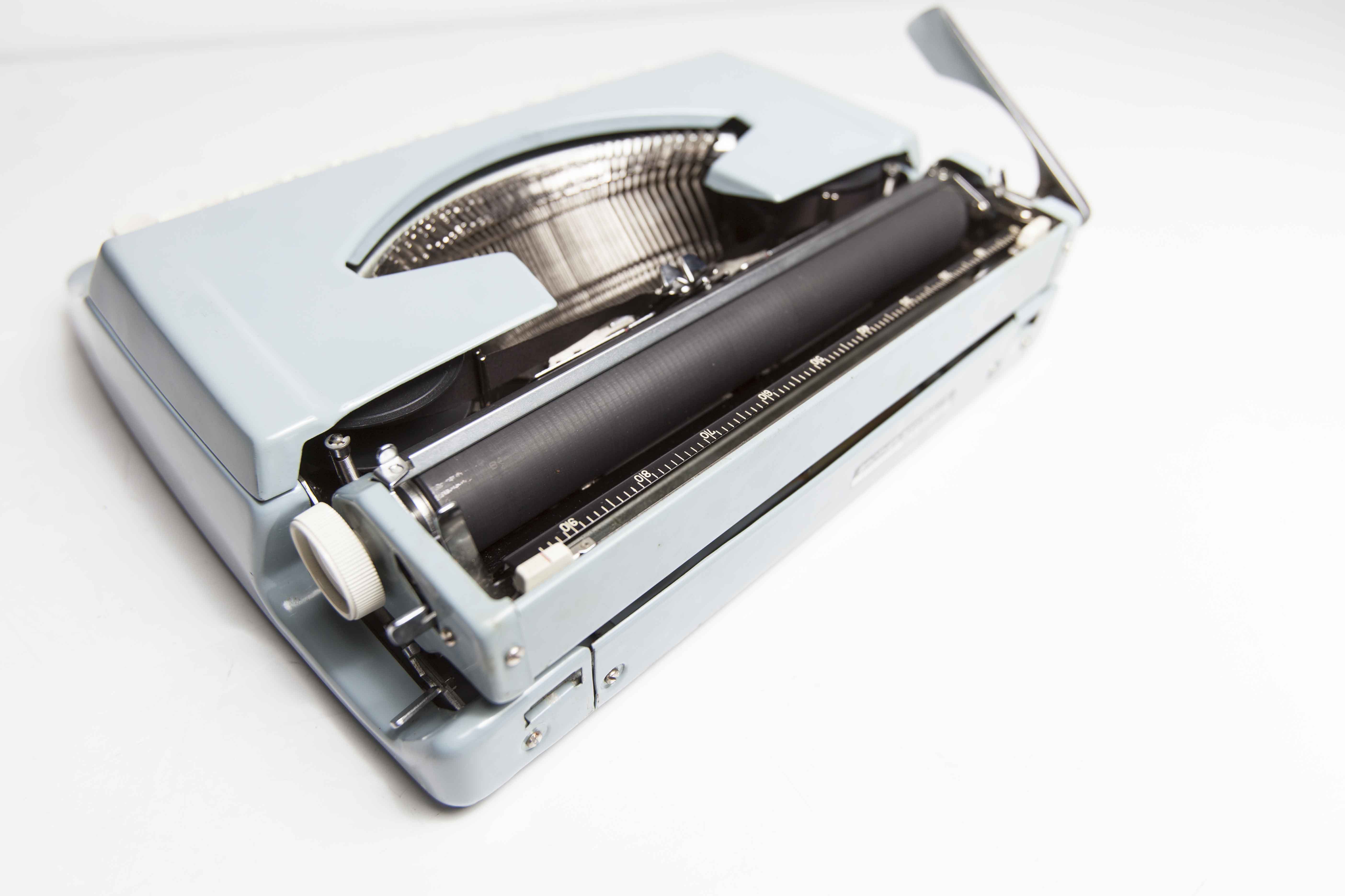 Sky Blue Brother Typewriter from 1980